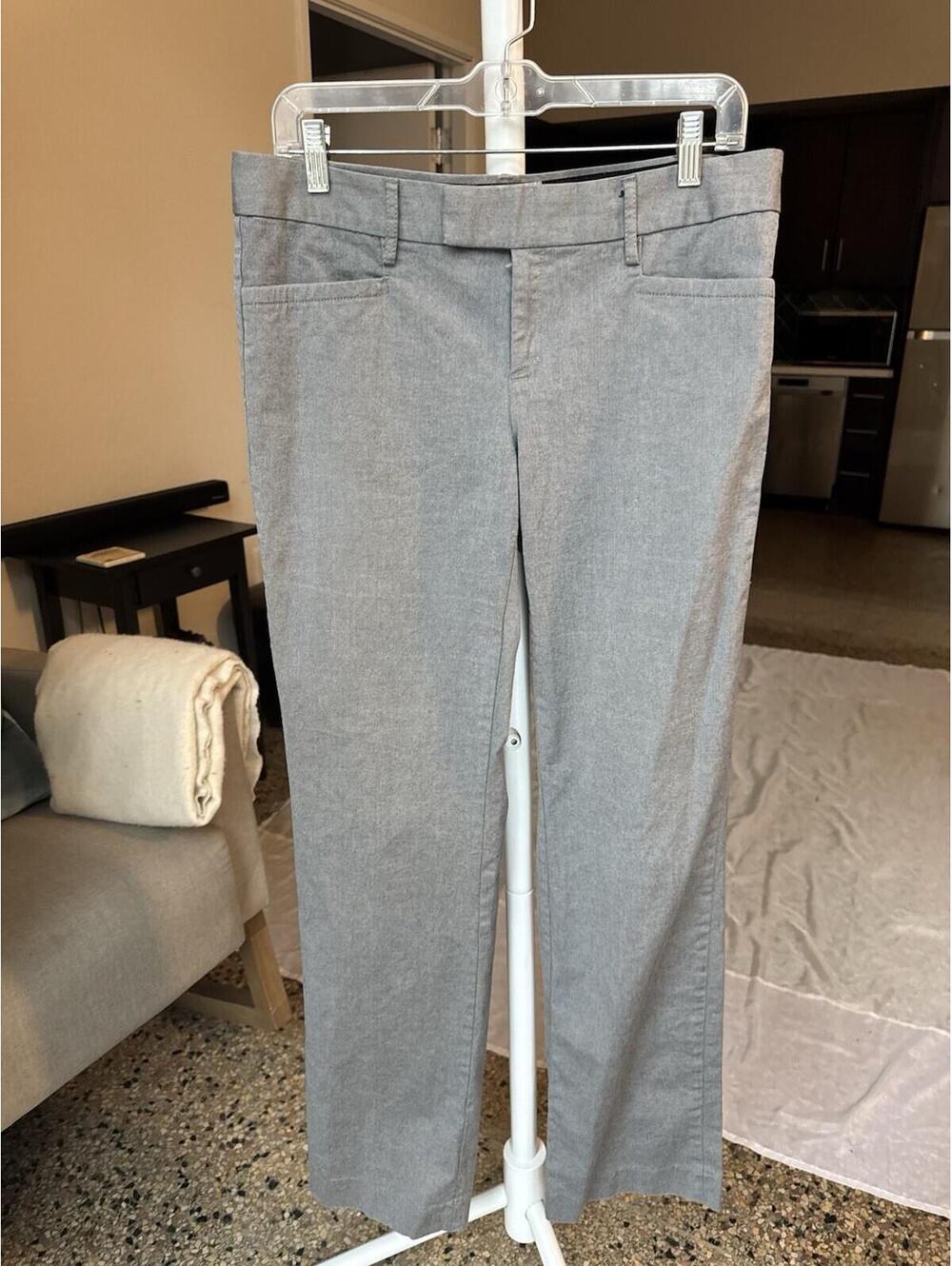 Banana Republic Ryan Fit Gray Pants Womens Sz 10 Long Or M
